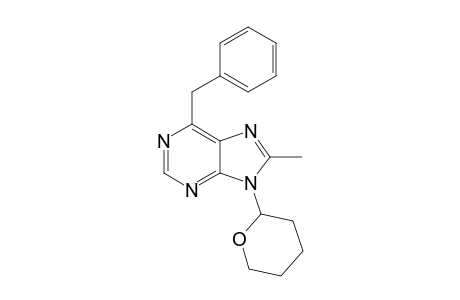 6-Benzyl-8-methyl-9-(tetrahydropyran-2-yl)purine