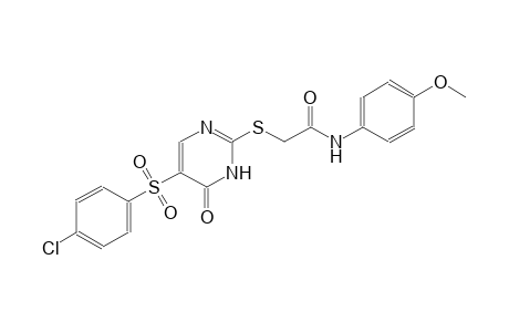 acetamide, 2-[[5-[(4-chlorophenyl)sulfonyl]-1,6-dihydro-6-oxo-2-pyrimidinyl]thio]-N-(4-methoxyphenyl)-