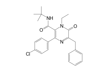 N-tert-Butyl-5-benzyl-3-(4-chlorophenyl)-1-ethyl-1,6-dihydro-6-oxopyrazine-2-carboxamide