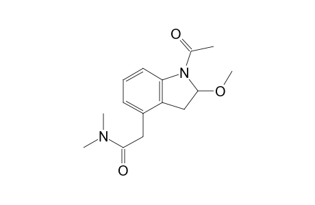 2-(1-acetyl-2-methoxy-2,3-dihydroindol-4-yl)-N,N-dimethylacetamide