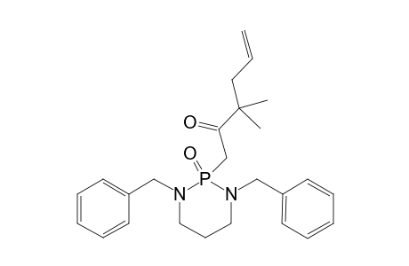 1,3-Dibenzyl-2-(3',3'-diimethyl-2'-oxo-5'-hexen-1-yl)-1,3,2-benzodiazaphosphorinane 2-Oxide
