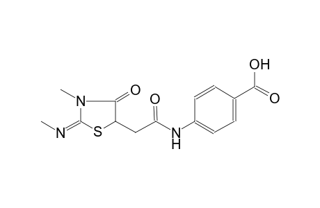 4-[({(2E)-3-methyl-2-[(E)-methylimino]-4-oxo-1,3-thiazolidin-5-yl}acetyl)amino]benzoic acid