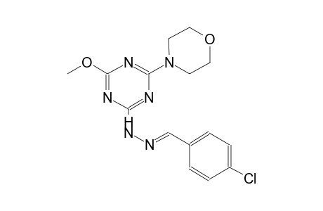 benzaldehyde, 4-chloro-, [4-methoxy-6-(4-morpholinyl)-1,3,5-triazin-2-yl]hydrazone