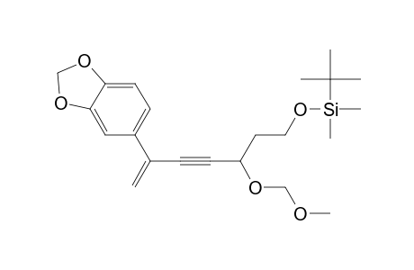 7-[(1,1-Dimethylethyl)dimethylsilyl]oxy-2-(3,4-methylenedioxy)phenyl-5-(methoxy)methoxy-1-heptene-3-yne