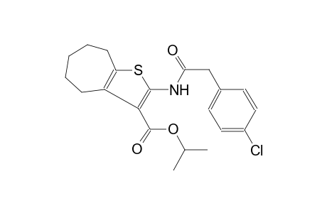 4H-cyclohepta[b]thiophene-3-carboxylic acid, 2-[[(4-chlorophenyl)acetyl]amino]-5,6,7,8-tetrahydro-, 1-methylethyl ester