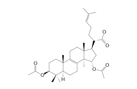 VERSISPONIC-ACID-E;3-BETA,15-ALPHA-DIACETOXY-LANOSTA-8,24-DIEN-21-OIC-ACID