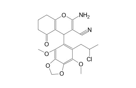 4H-1-benzopyran-3-carbonitrile, 2-amino-4-[6-(2-chloropropyl)-4,7-dimethoxy-1,3-benzodioxol-5-yl]-5,6,7,8-tetrahydro-5-oxo-