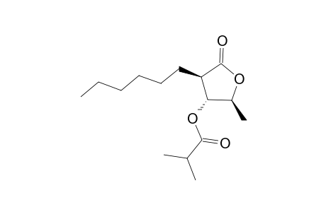(2S,3R,4R)-4-Hexyl-2-methyl-5-oxotetrahydrofuran-3-yl isobutyrate