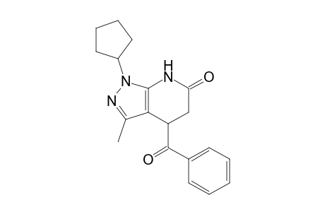 4-Benzoyl-1-cyclopentyl-3-methyl-1,4,5,7-tetrahydro-6H-pyrazolo[3,4-b]pyridin-6-one