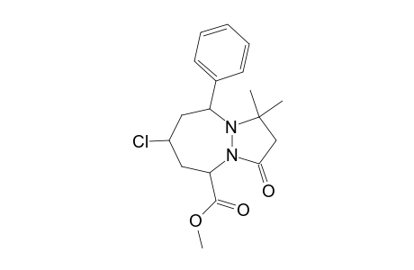 7-CHLORO-HEXAHYDRO-1,1-DIMETHYL-3-OXO-9-PHENYL-1H,5H-PYRAZOLO-[1,2-A]-[1,2]-DIAZEPINE-5-CARBOXYLIC-ACID-METHYLESTER