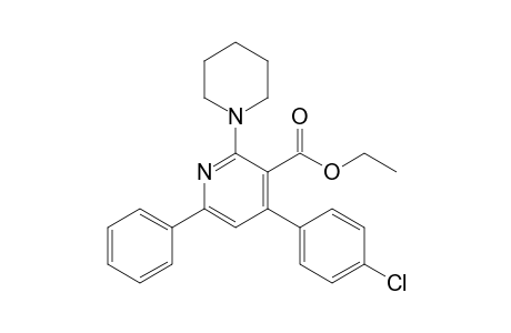 Ethyl 4-(4-chlorophenyl)-6-phenyl-2-(1-piperidinyl)-3-pyridinecarboxylate