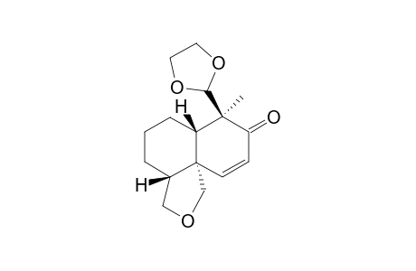 1H-Naphtho[1,8a-c]furan-8(3H)-one, 7-(1,3-dioxolan-2-yl)-3a,4,5,6,6a,7-hexahydro-7-methyl-, (3a.alpha.,6a.alpha.,7.alpha.,10a S*)-(.+-.)-