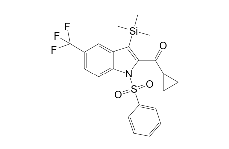 (1-Benzenesulfonyl-5-trifluoromethyl-3-trimethylsilanyl-1H-indol-2-yl)-cyclopropyl-methanone