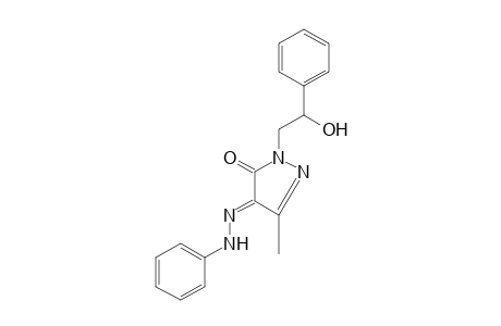 1-(beta-HYDROXYPHENETHYL)-3-METHYLPYRAZOLE-4,5-DIONE, 4-(PHENYLHYDRAZONE)