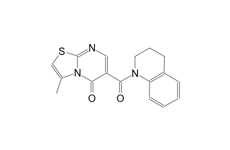 5H-thiazolo[3,2-a]pyrimidin-5-one, 6-[(3,4-dihydro-1(2H)-quinolinyl)carbonyl]-3-methyl-