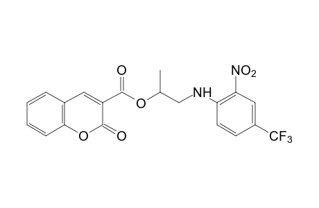 2-oxo-2H-1-benzopyran-3-carboxylic acid, 1-methyl-2-(2-nitro-alpha,alpha,alpha-trifluoro-p-toluidino)ethyl ester
