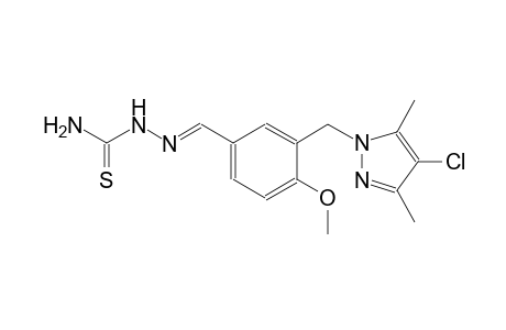 3-[(4-chloro-3,5-dimethyl-1H-pyrazol-1-yl)methyl]-4-methoxybenzaldehyde thiosemicarbazone