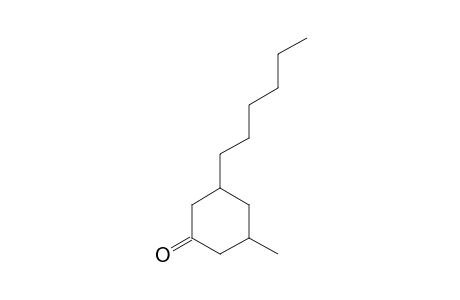 CYCLOHEXANONE, 5-HEXYL-3-METHYL-,