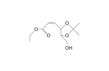 (Z)-2,3-Dideoxy-4,5-O-isopropylidene-D-erythro-hex-2-enonic acid, ethyl ester
