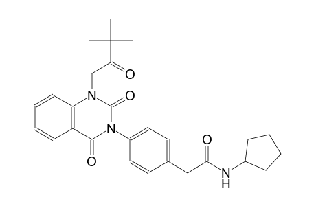 N-cyclopentyl-2-[4-(1-(3,3-dimethyl-2-oxobutyl)-2,4-dioxo-1,4-dihydro-3(2H)-quinazolinyl)phenyl]acetamide