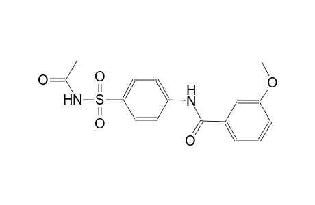N-{4-[(acetylamino)sulfonyl]phenyl}-3-methoxybenzamide