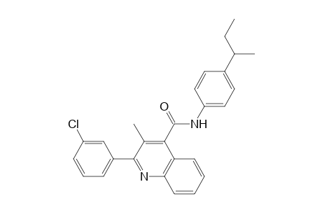 2-(3-Chlorophenyl)-3-methyl-N-(4-sec-butylphenyl)cinchoninamide