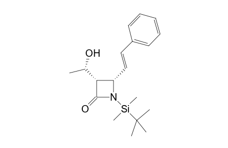 N-tert-Butyldimethylsilyl-3,4-cis-3-(1-hydroxyethyl)-4-(2-phenylethenyl)azetidinone
