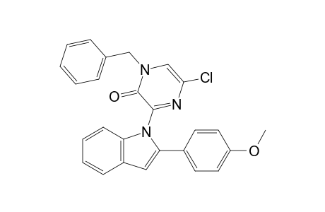 1-Benzyl-5-chloro-3-[2-(4-methoxyphenyl)indol-1-yl]pyrazin-2-one