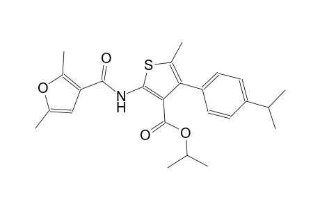 isopropyl 2-[(2,5-dimethyl-3-furoyl)amino]-4-(4-isopropylphenyl)-5-methyl-3-thiophenecarboxylate