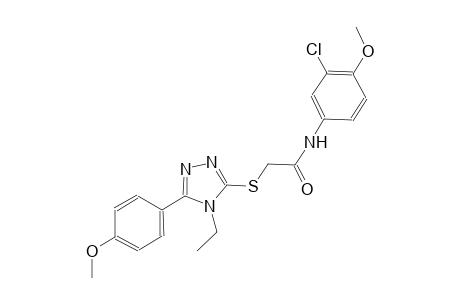 N-(3-chloro-4-methoxyphenyl)-2-{[4-ethyl-5-(4-methoxyphenyl)-4H-1,2,4-triazol-3-yl]sulfanyl}acetamide