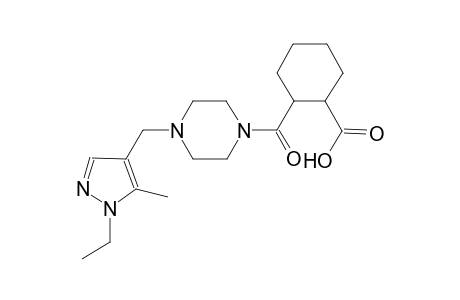cyclohexanecarboxylic acid, 2-[[4-[(1-ethyl-5-methyl-1H-pyrazol-4-yl)methyl]-1-piperazinyl]carbonyl]-