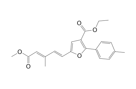 3-(Ethoxycarbonyl)-2-(p-tolyl)-5-[3'-methyl-4'-(methoxycarbonyl)buta-1',3'-dienyl]furan