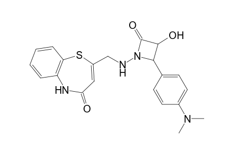 2-{[2-(4-Dimethylamino-phenyl)-3-hydroxy-4-oxo-azetidin-1-ylamino]-methyl}-5H-benzo[b][1,4]thiazepin-4-one