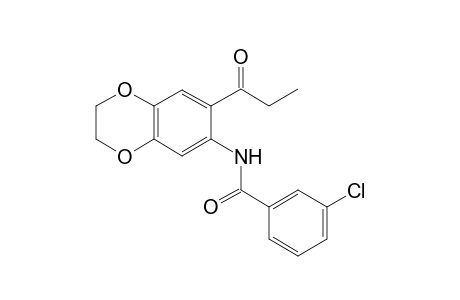 3-Chloro-N-(7-propionyl-2,3-dihydro-1,4-benzodioxin-6-yl)benzamide