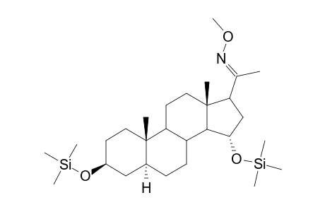 Monomethyloxime,bis(trimethylsilyl) derivative of 3.beta.,15.alpha.-Dihydroxy-5.alpha.-pregnan-20-one