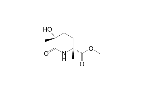 (2R,5R)-5-hydroxy-2,5-dimethyl-6-oxo-2-piperidinecarboxylic acid methyl ester