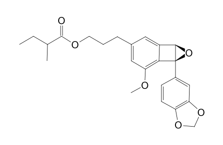 4-[3''-(1C-METHYLBUTANOYLOXY)-PROPYL]-2-METHOXY-1A-(3',4'-METHYLENEDIOXYPHENYL)-1A,5B-DIHYDROBENZO-[3,4]-CYCLOBUTAOXIRENE