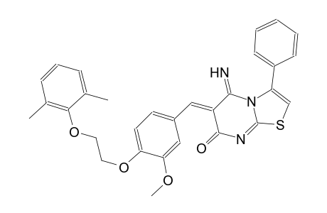 7H-thiazolo[3,2-a]pyrimidin-7-one, 6-[[4-[2-(2,6-dimethylphenoxy)ethoxy]-3-methoxyphenyl]methylene]-5,6-dihydro-5-imino-3-phenyl-, (6Z)-