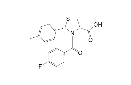 3-(4-Fluorobenzoyl)-2-(4-methylphenyl)-1,3-thiazolidine-4-carboxylic acid