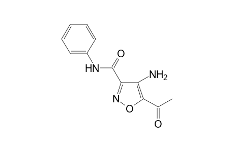 3-Isoxazolecarboxamide, 5-acetyl-4-amino-N-phenyl-