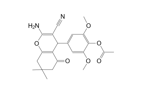 4-(2-amino-3-cyano-7,7-dimethyl-5-oxo-5,6,7,8-tetrahydro-4H-chromen-4-yl)-2,6-dimethoxyphenyl acetate