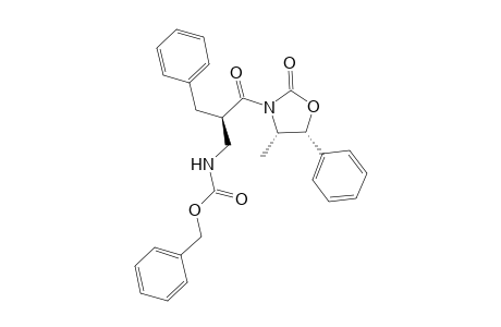 (phenylmethyl) N-[(2R)-3-[(4S,5R)-4-methyl-2-oxidanylidene-5-phenyl-1,3-oxazolidin-3-yl]-3-oxidanylidene-2-(phenylmethyl)propyl]carbamate