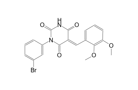 (5E)-1-(3-bromophenyl)-5-(2,3-dimethoxybenzylidene)-2,4,6(1H,3H,5H)-pyrimidinetrione