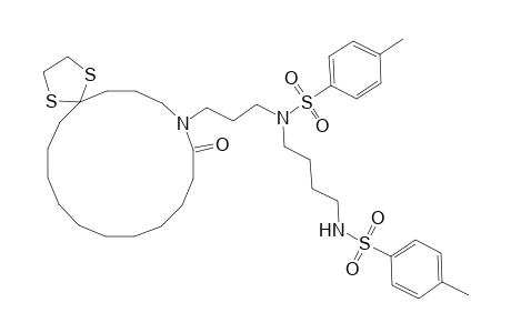 Benzenesulfonamide, 4-methyl-N-[4-[[(4-methylphenyl)sulfonyl]amino]butyl]-N-[3-(10-oxo-1, 4-dithia-9-azaspiro[4.15]eicos-9-yl)propyl]-