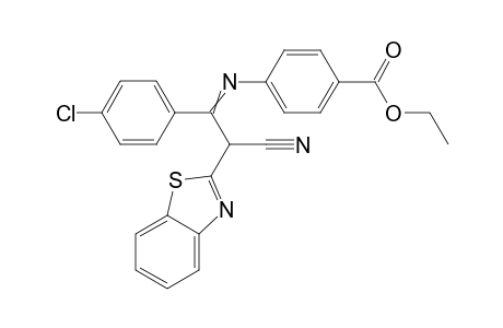 Ethyl 4{[2-(benzo[d]thiazol-2-yl)-1-(4-chlorophenyl)-2-cyanoethylidene]amino}benzoate