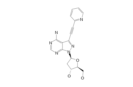 4-AMINO-1-(2-DEOXY-BETA-D-ERYTHRO-PENTOFURANOSYL)-3-[2-(2-PRIDYL)-ETHYNYL]-1-H-PYRAZOLO-[3.4-D]-PYRIMIDINE