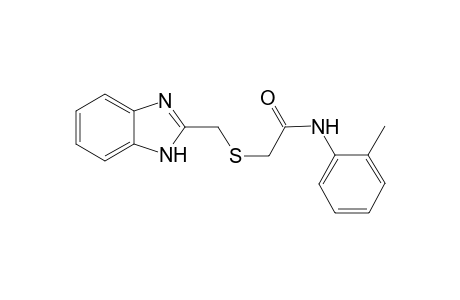 2-[(1H-benzimidazol-2-ylmethyl)sulfanyl]-N-(2-methylphenyl)acetamide