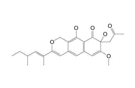 3-[(1E)-1,3-Dimethylpent-1-enyl]-8,10-dihydroxy-7-methoxy-8-(2-oxopropyl)-1H-naphtho[2,3-c]pyran-9(8H)-one