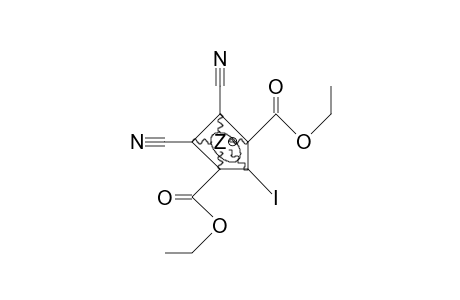1,4-Bis(ethoxycarbonyl)-2,3-dicyano-5-iodo-cyclopentadienide anion