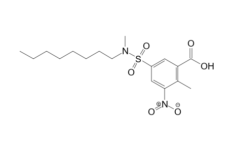 Benzoic acid, 2-methyl-5-[(methyloctylamino)sulfonyl]-3-nitro-